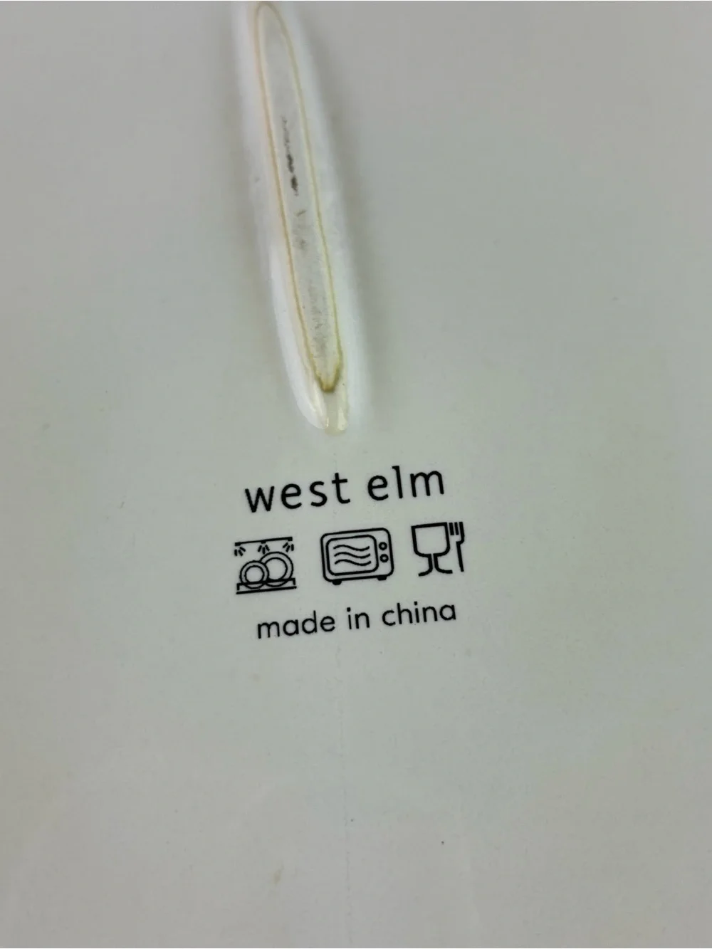 West Elm Santa Plate w/Gold Trim